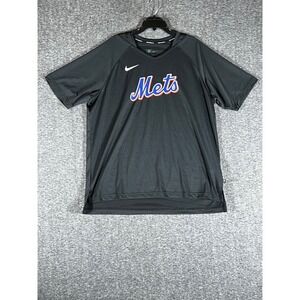 Nike MLB New York Mets Authentic Collection Black Dri-FIT Training Shirt XL